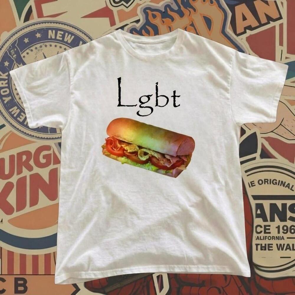 White Lgbt Sandwich Tee